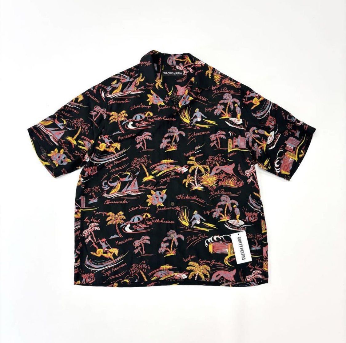 25ss 2025 WACKO MARIA ワコマリア HAWAIIAN SHIRT S S -TYPE2 25SS-WMS-HI02 ハワイアン シャツ BLACK ブラック サイズ XL 709-0170