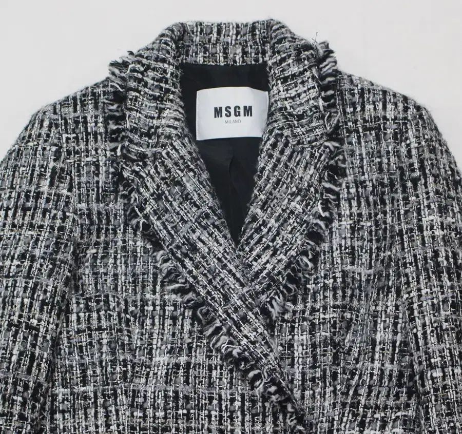 MSGM レディース 38 ツイード ジャケット ラグジュアリー 良し