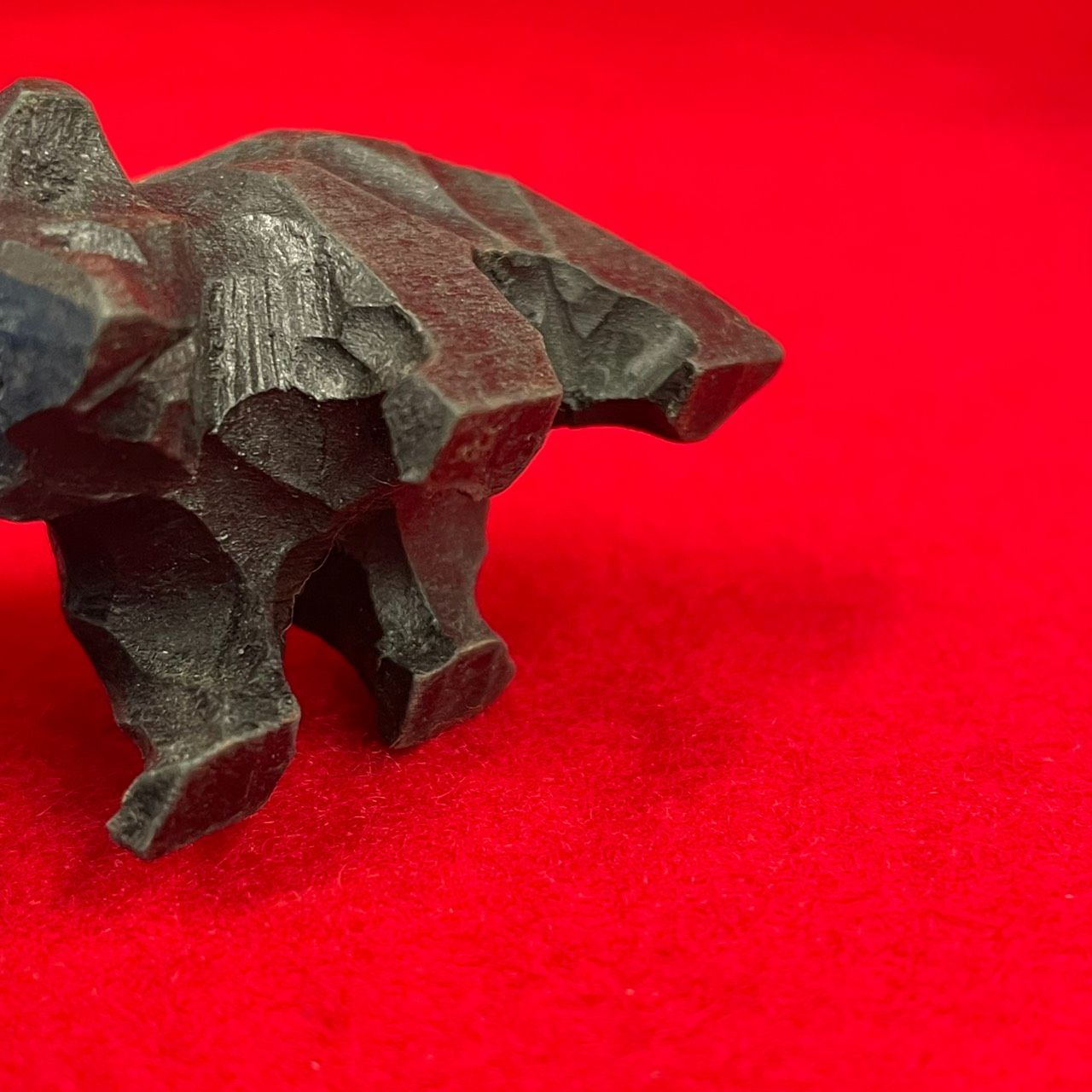 熊 ミニ 木彫り 親子 一刀彫 民芸品 北海道 郷土玩具 農民美術 ② N-9