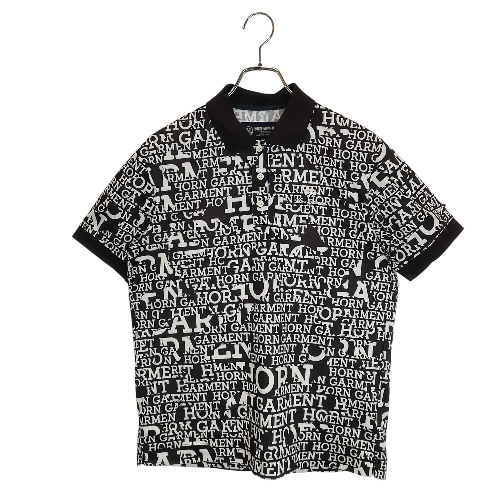 HORN GARMENT ホーンガーメント ゴルフ 総柄 半袖 ポロシャツ