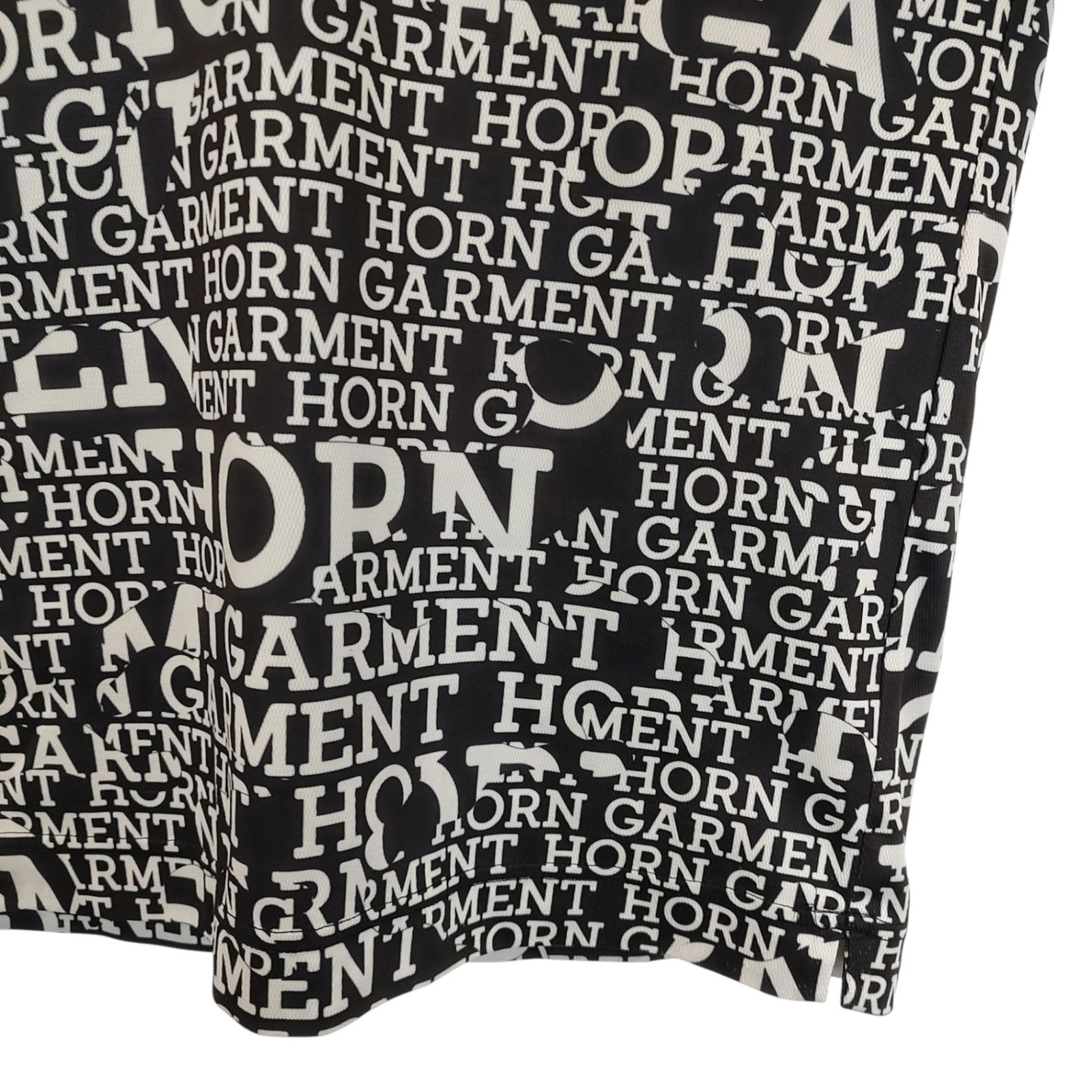 HORN GARMENT ホーンガーメント ゴルフ 総柄 半袖 ポロシャツ HHM-2A