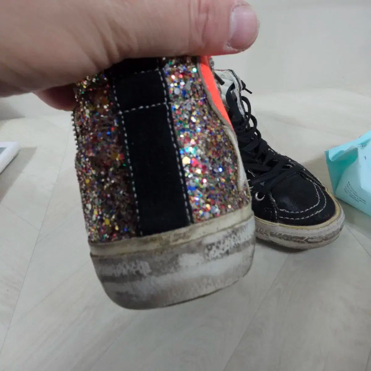  230 mm GOLDEN GOOSE ゴールデングース ラメ 特異な靴 フラットシューズ バレエシューズ パンプス