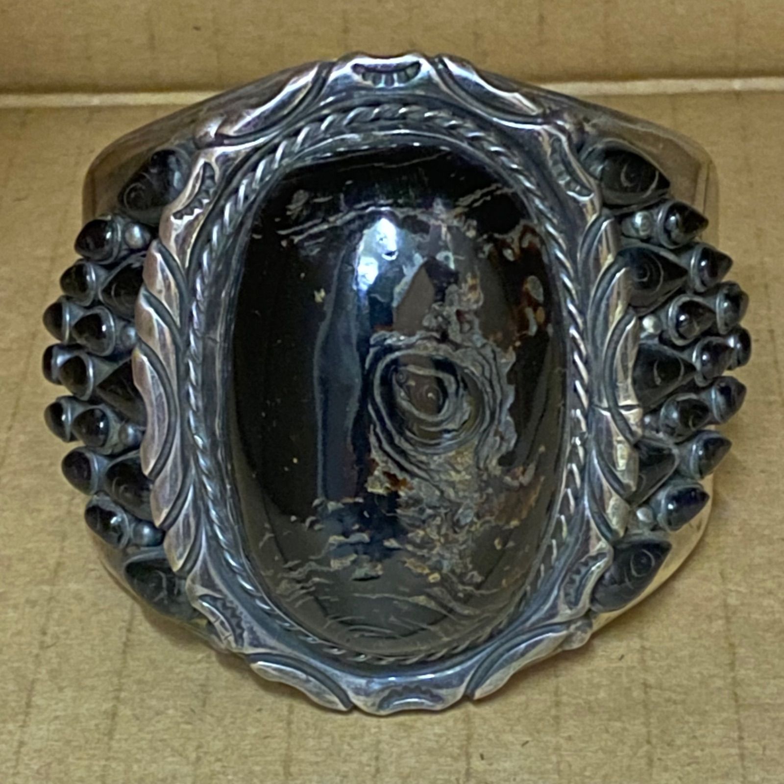 ブラックコーラル 黒珊瑚 ブレスレット バングル ハンドメイド 