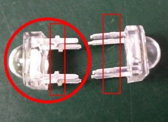  4500 mcd 赤 625 nm 1 chips 高輝度 SUPER FLUX 5 mm LED その他 材料 資材