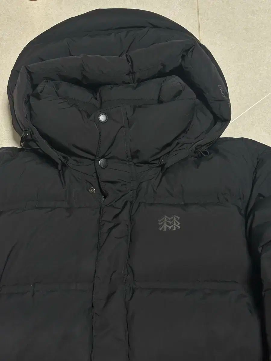 KOLON SPORT コーロンスポーツ ブラック グースダウン 2-wayジッパー ダウンジャケット ロング丈