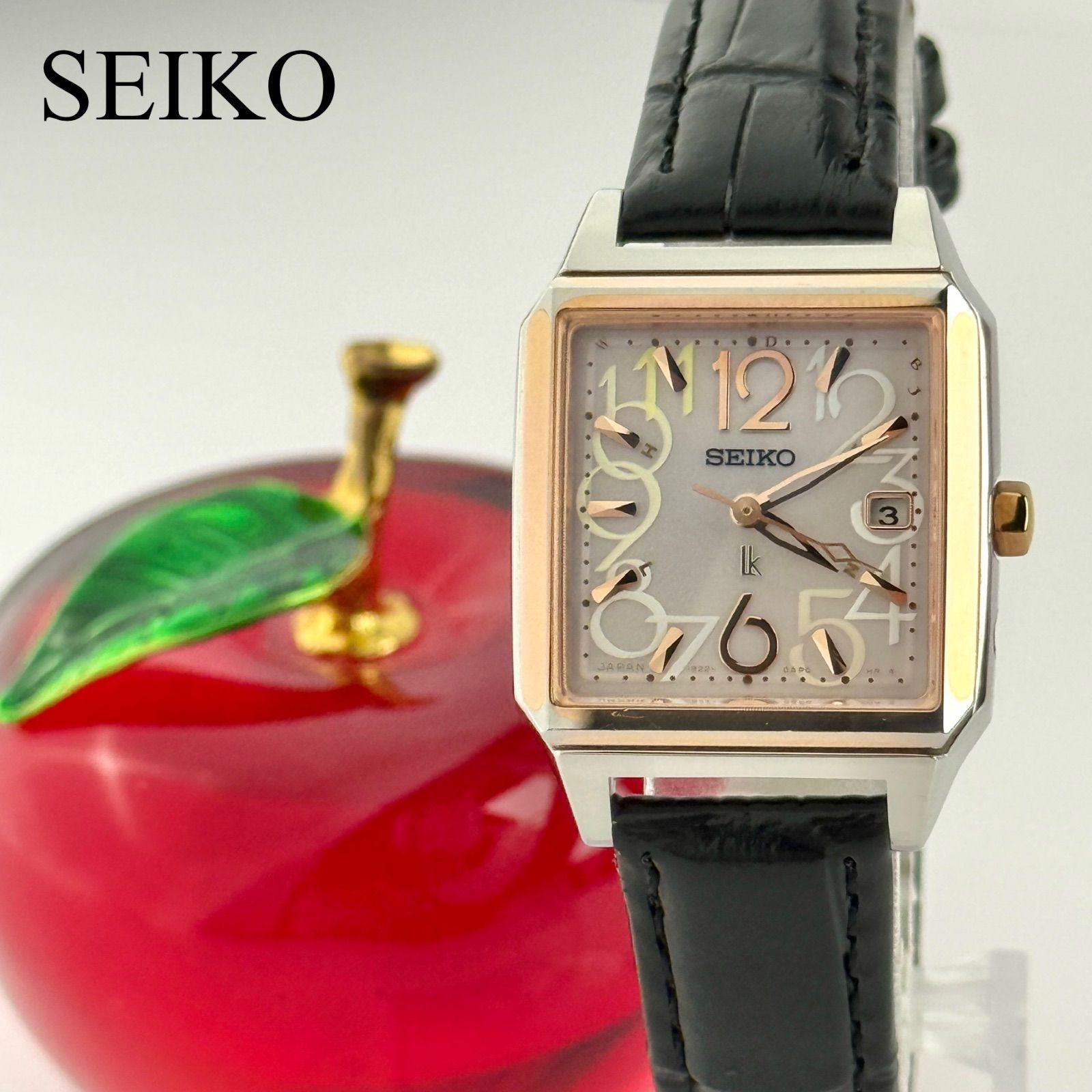 セイコー ルキア 1B22-0AL0 電波ソーラー ベルト レディース698