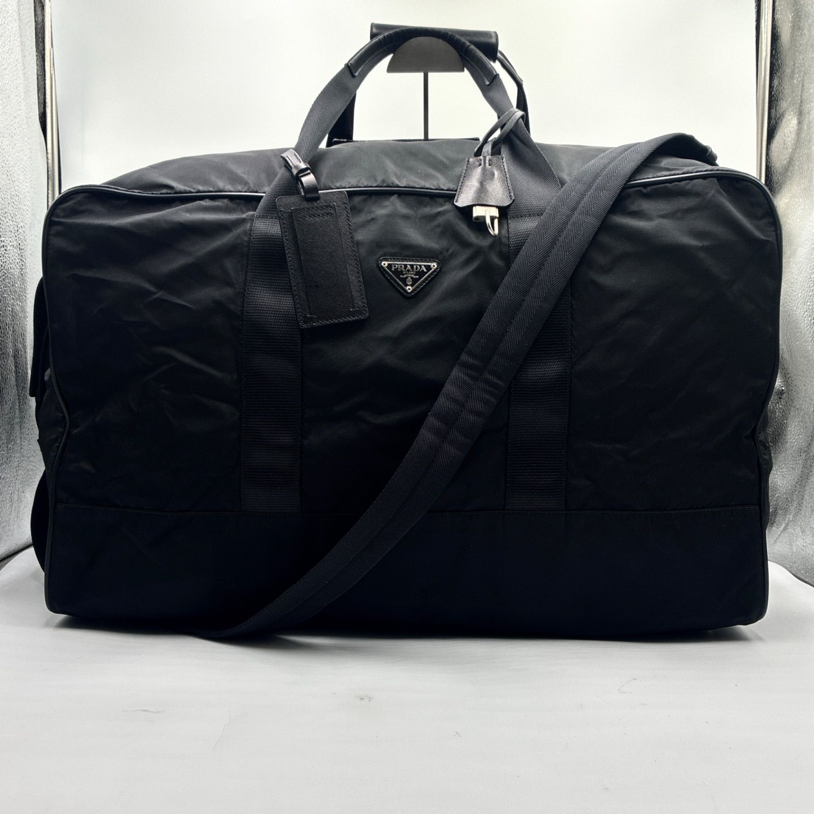 極美品 PRADA プラダ ボストンバッグ サフィアーノ ショルダー 2way