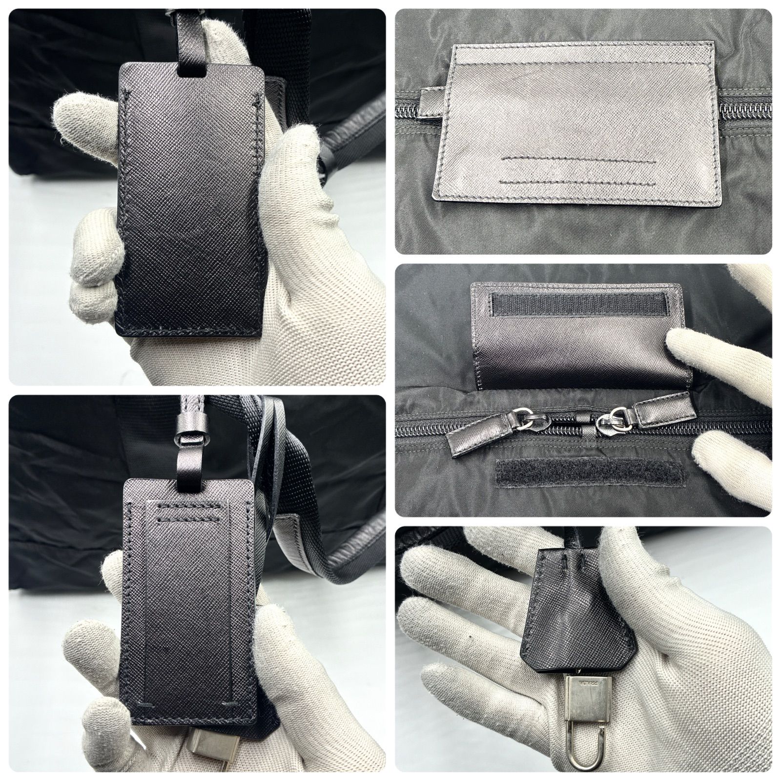 極美品 PRADA プラダ ボストンバッグ サフィアーノ ショルダー