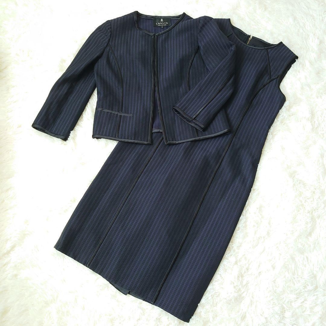 LANVIN collection 2ピース フォーマル ネイビー ワンピース サイズ36 ランバン