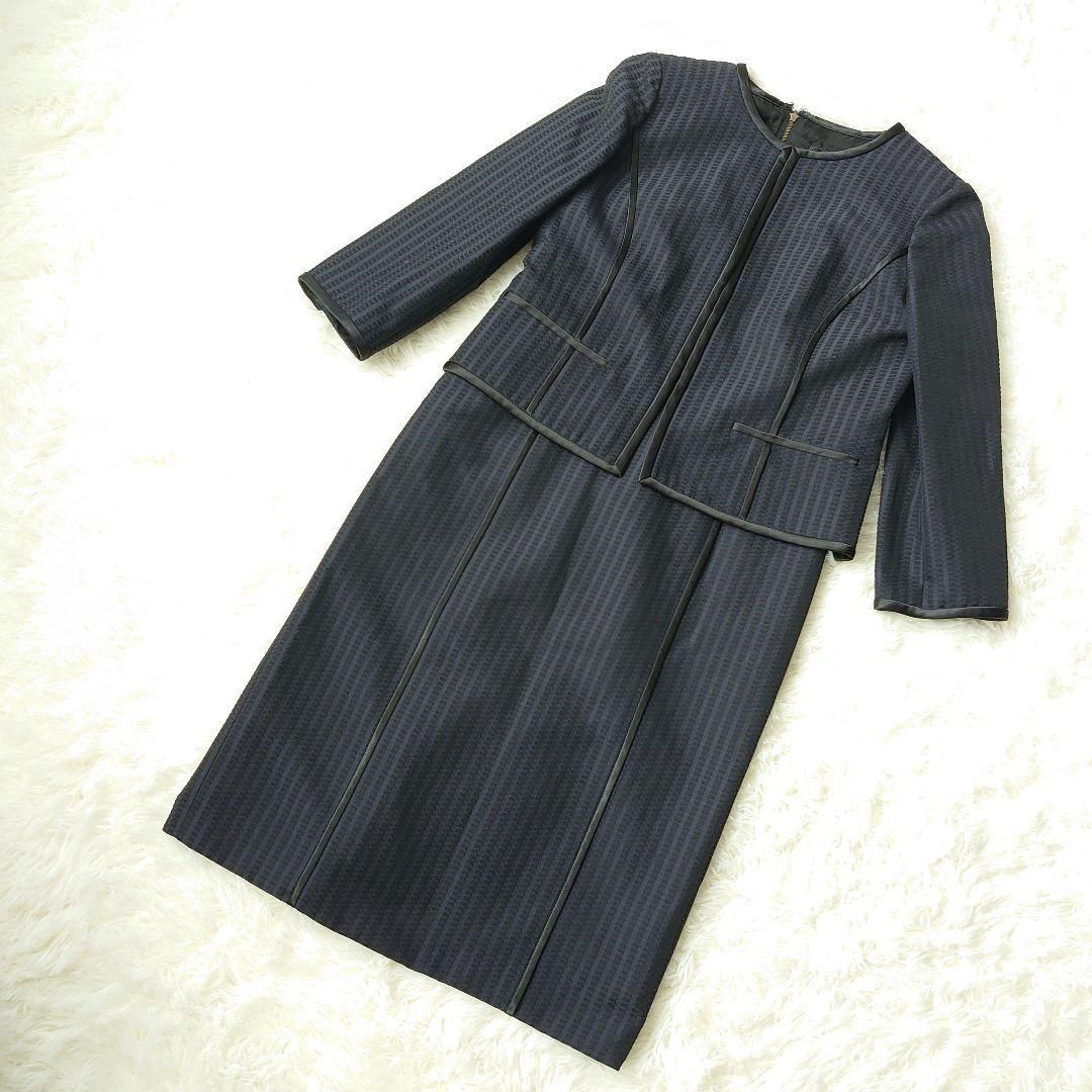 LANVIN collection 2ピース フォーマル ネイビー ワンピース サイズ36 ランバン