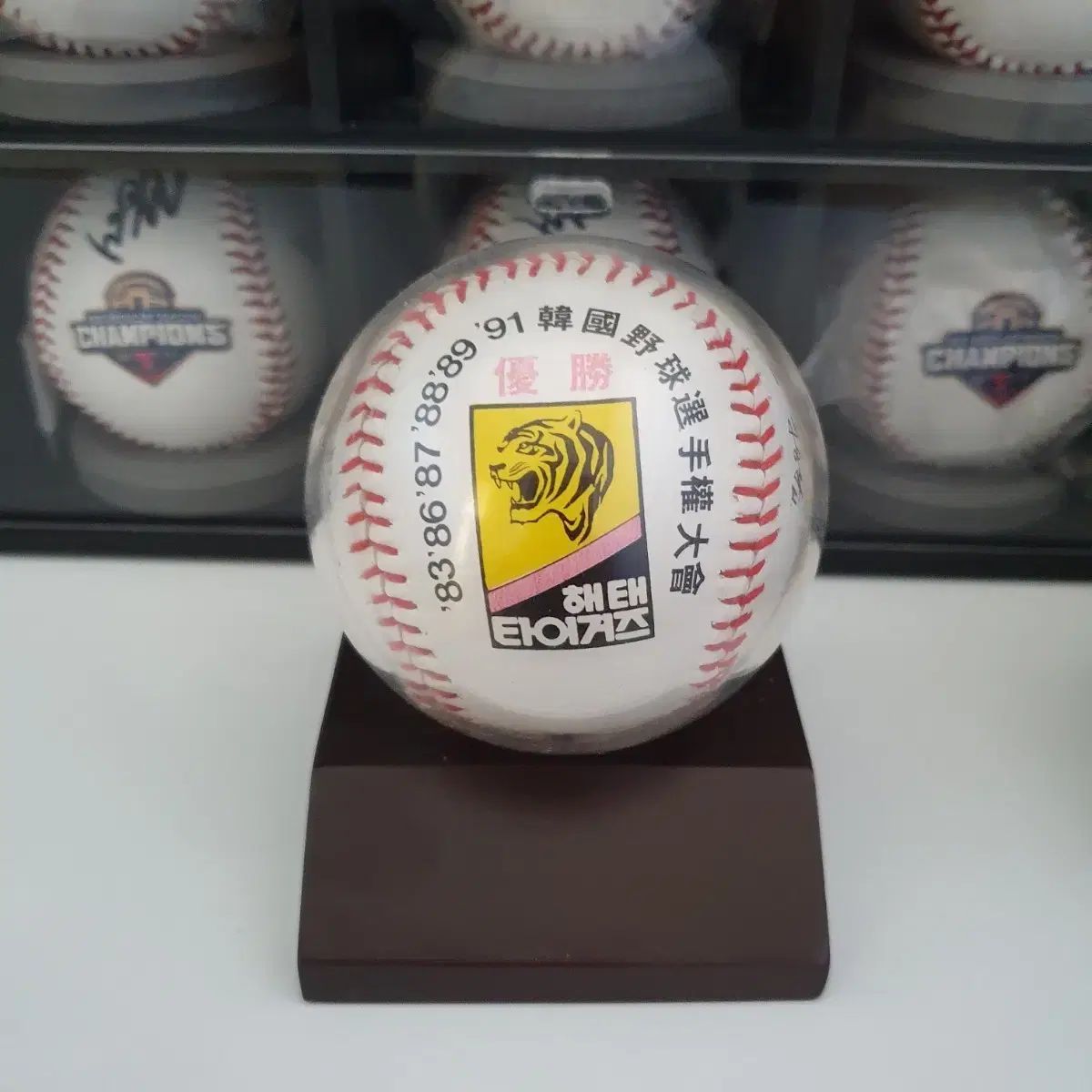 HAITAIタイガース 91優勝記念球 チームロゴ入り野球ボール 野球ボール KIAタイガース
