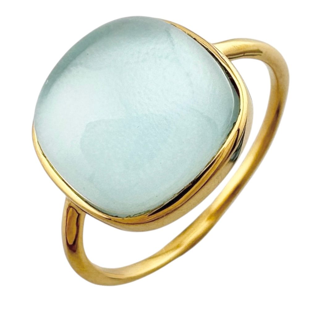 リング 指輪 11号 18金 K18イエローゴールド ブルートパーズ レディース