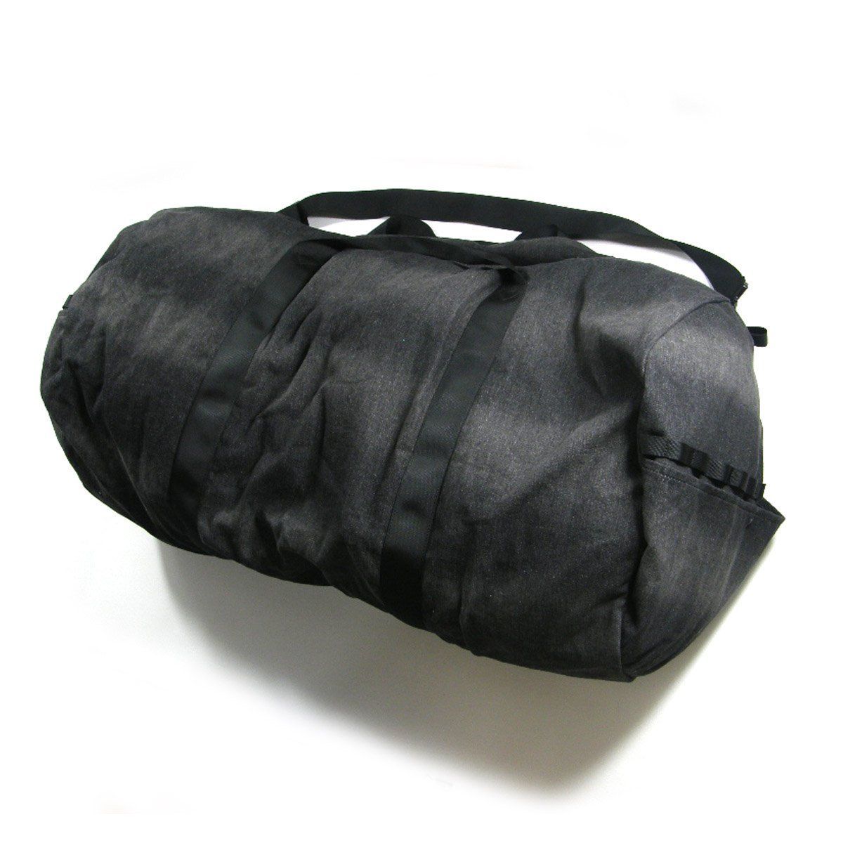 OUTDOOR PRODUCTS × BEAMS アウトドアプロダクツ × ビームス 超特大 ロールドラムバッグ ブラックデニム Runaway Boston Pack ボストンバッグ リフレクター ｜ オールシーズン