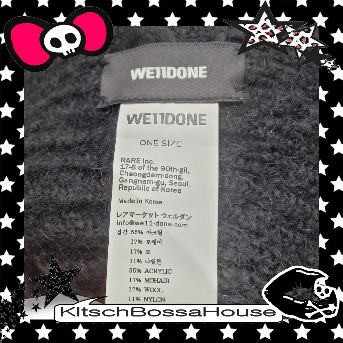 we 11 done ウェルダン メタル ロゴ ニット バケットハット 帽子 バケットハット ハット
