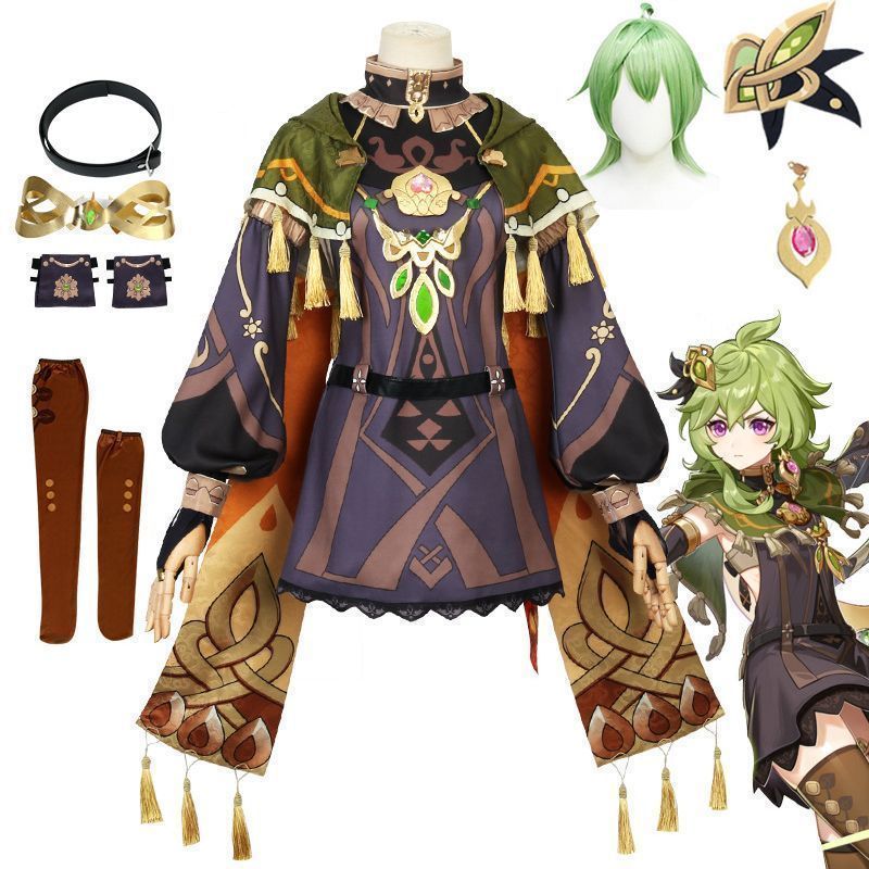 コスプレ衣装 原神 コレイ Collei ハロウィン コスチューム ヒロイン 制服 クリスマス ウイッグ付き 子供 大人 イベント