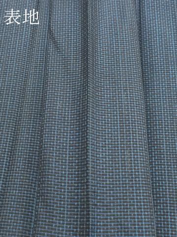 平和屋着物▽男性 本場大島紬 反物 着尺 アンサンブ 格子 ふきだ織物