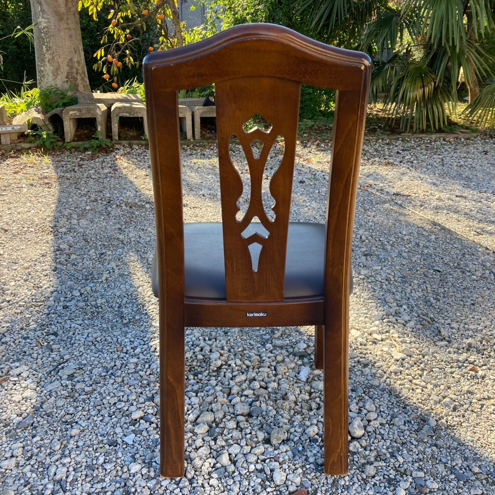 2脚セット】カリモク 透かし彫り ダイニングチェア コロニアル - メルカリ