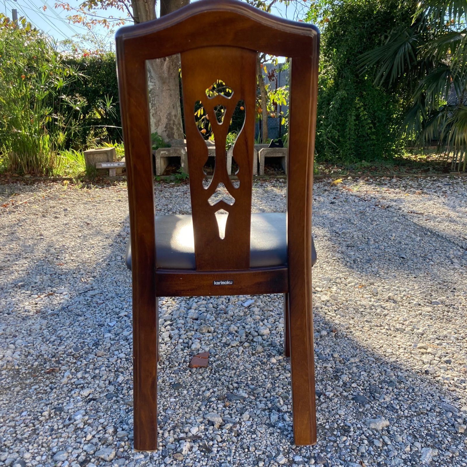 2脚セット】カリモク 透かし彫り ダイニングチェア コロニアル - メルカリ