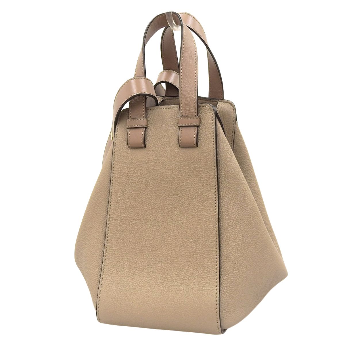 LOEWE ロエベ Hammock ハンモック スモールバッグ ハンドバッグ ショルダー 2WAY 肩掛け グレインカーフレザー サンド グレージュ ゴールド金具 A538S35X51 レディース 40802157787 アラモード