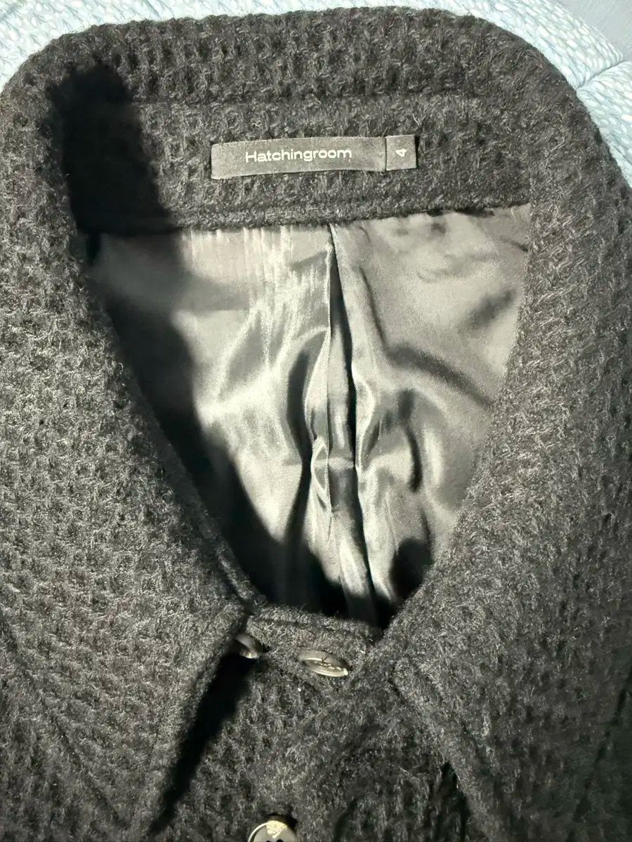 4 ヘッチングルーム オプスキュラ ツイード コート ブラック KANDAIZUMI_COM