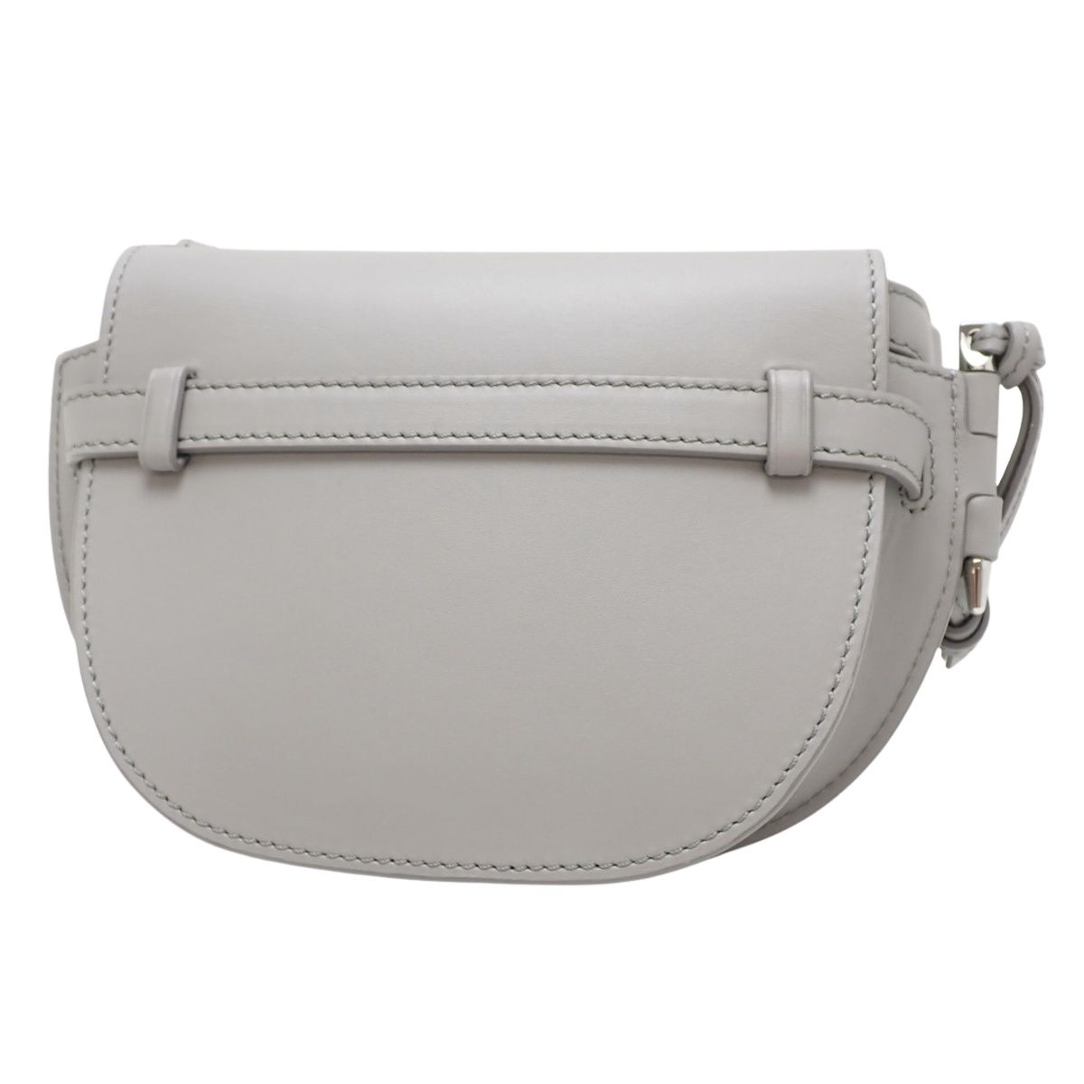 LOEWE ロエベ ゲートデュアル バッグ ミニ ショルダーバッグ 肩掛け 斜め掛け クロスボディバッグ リボン ソフトカーフ ジャガード グレー シルバー金具 A650N46X13 レディース 40802158343 アラモード