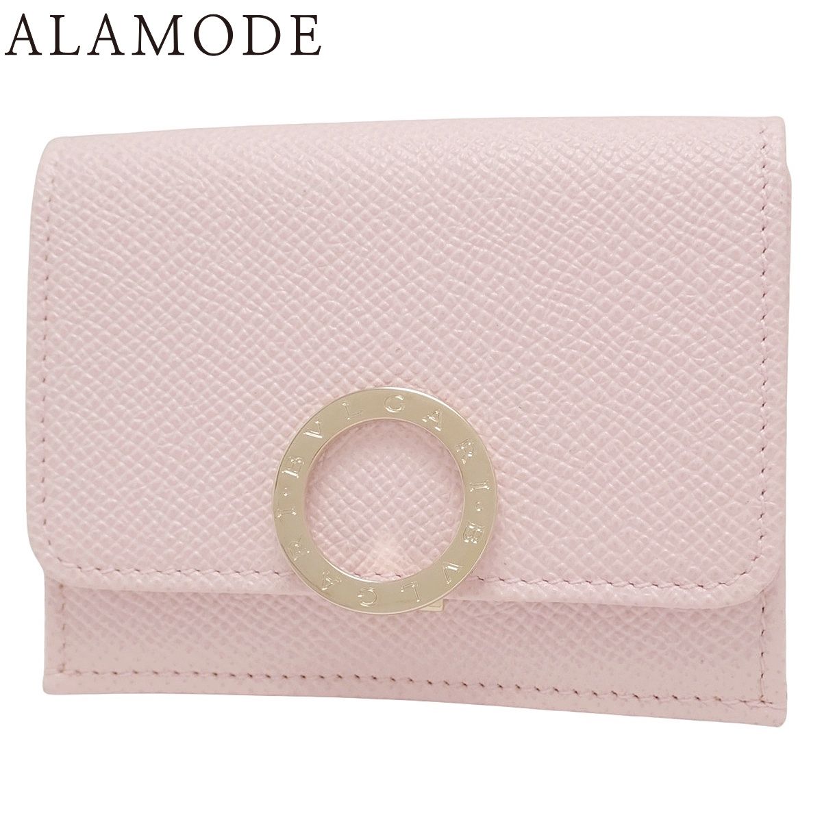 BVLGARI ブルガリ ブルガリブルガリ 三つ折り財布 コンパクトウォレット 3つ折り 小物 レザー ピンク シャンパンゴールド金具 289064 レディース 40802163050 アラモード