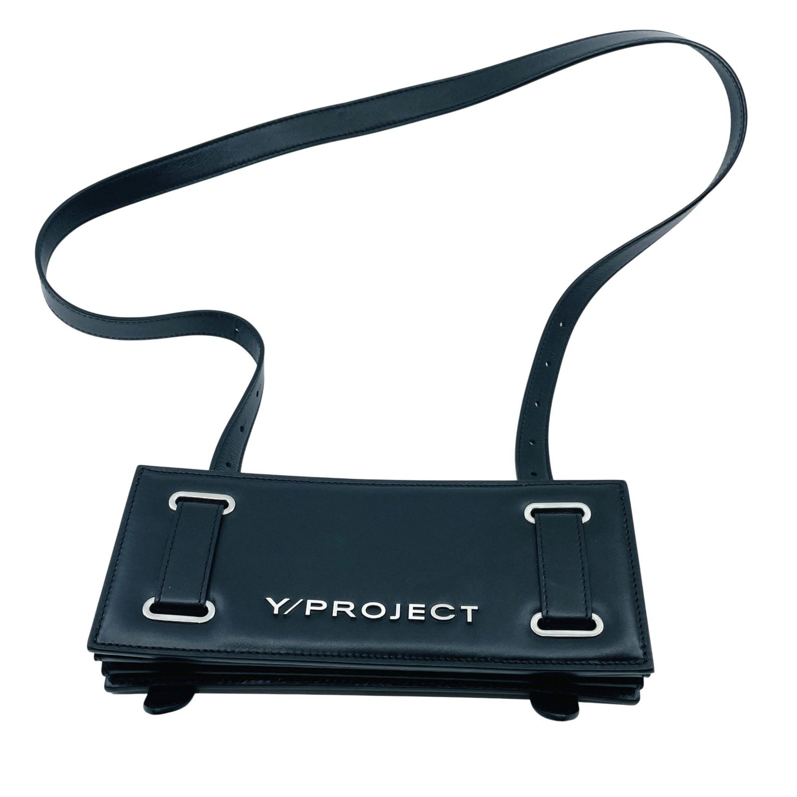 Y Project アコーディオンバッグ ミニ レザー ブラック