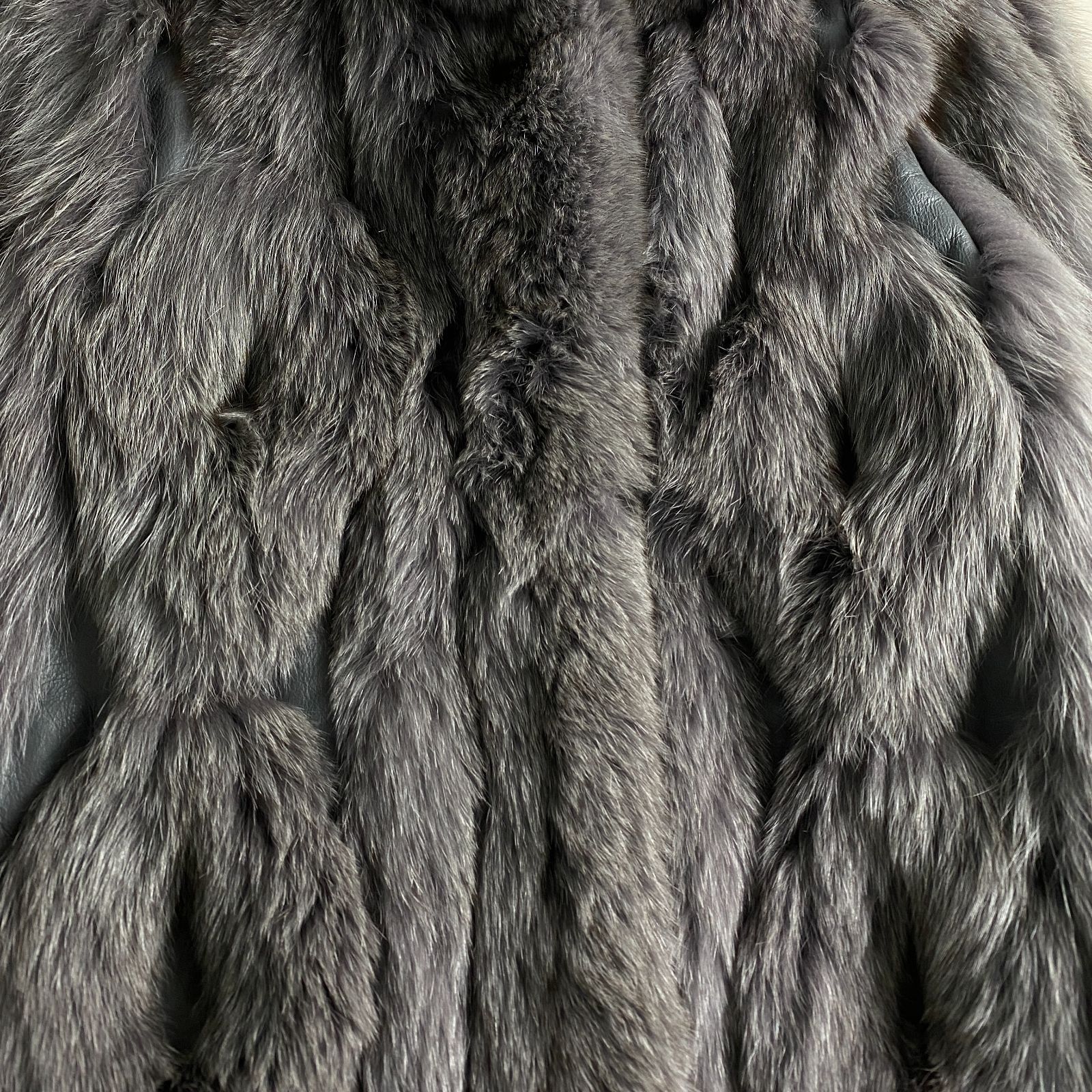 美品 ファーコート SAGA FOX 希少デザイン レザー ボリューム 高級