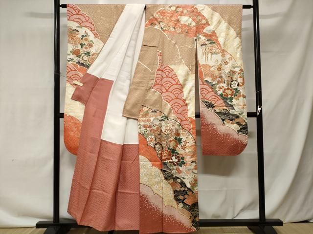 逸品♡豪華♡金彩入り♡汕頭・蘇州刺繍 正絹訪問着・正絹袋帯 2 逸品♡豪華♡金彩入り♡汕頭・蘇州刺繍 正絹訪問着・正絹袋帯 2