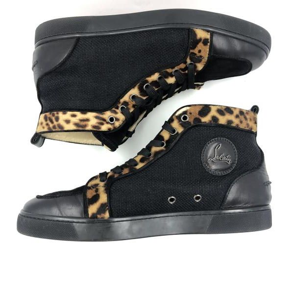 Louboutin レオパード柄ハラコ