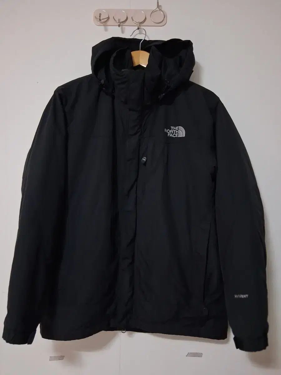 THE NORTH FACE ザノースフェイス ブラック ウィンドブレーカー フード ジャケット ライナー分離 Hyvent