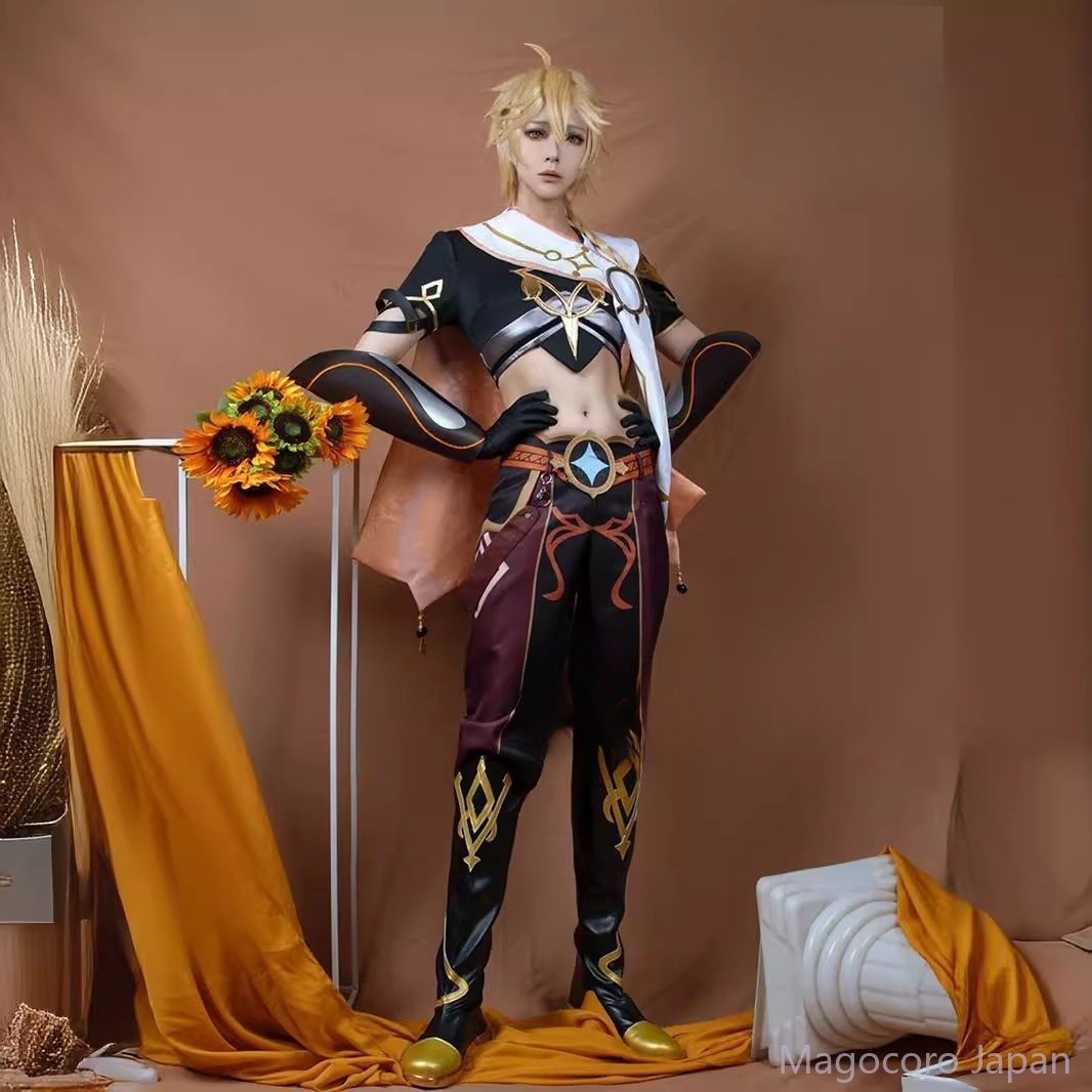 コスプレ衣装 原神 空 旅人 ゲーム 男 コスチューム アニメ 二次元 騎士