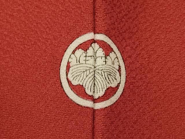 平和屋着物□上質な色無地 楓地紋 赤丹色 正絹 逸品 CAAY3313oy - メルカリ