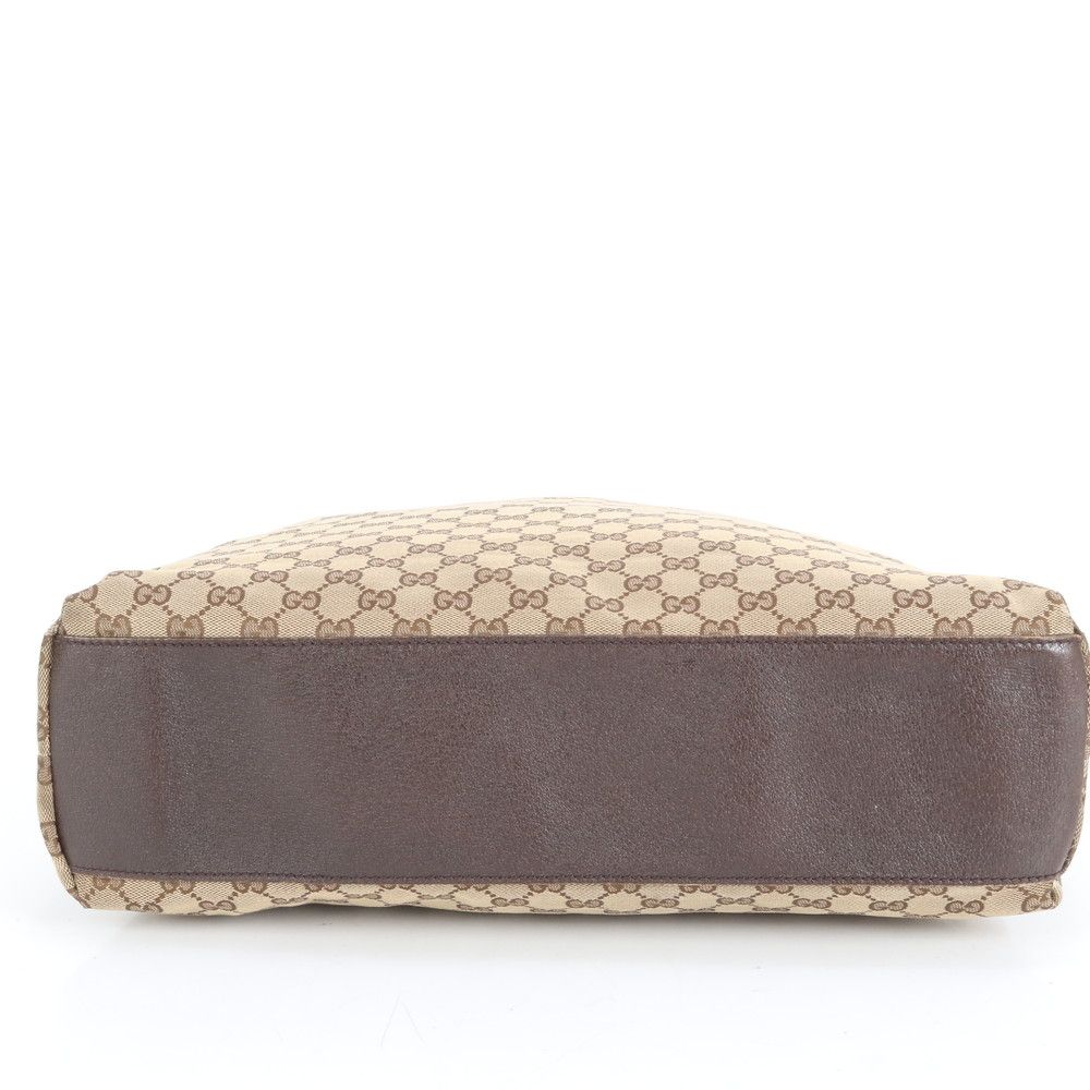 極美品 グッチ GG キャンバス シェリー ライン 131233 レザー トート