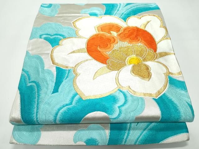 平和屋着物 六通柄袋帯 唐織 色紙飾華鳥文様 金糸 正絹 逸品