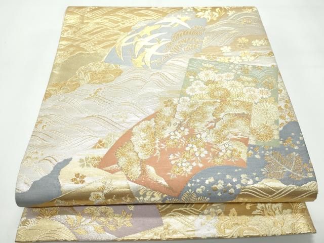 平和屋着物○洛風林 工芸帯地 銀座きしや 六通柄