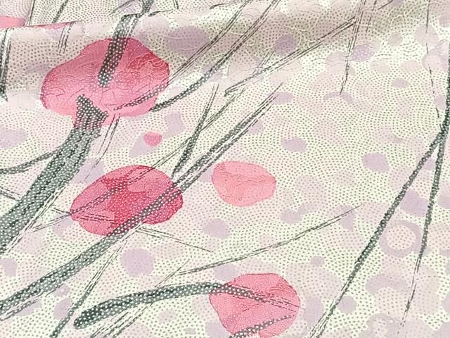 平和屋着物○上質な色無地 菊地紋 青朽葉色 正絹 逸品 DAAX3808az