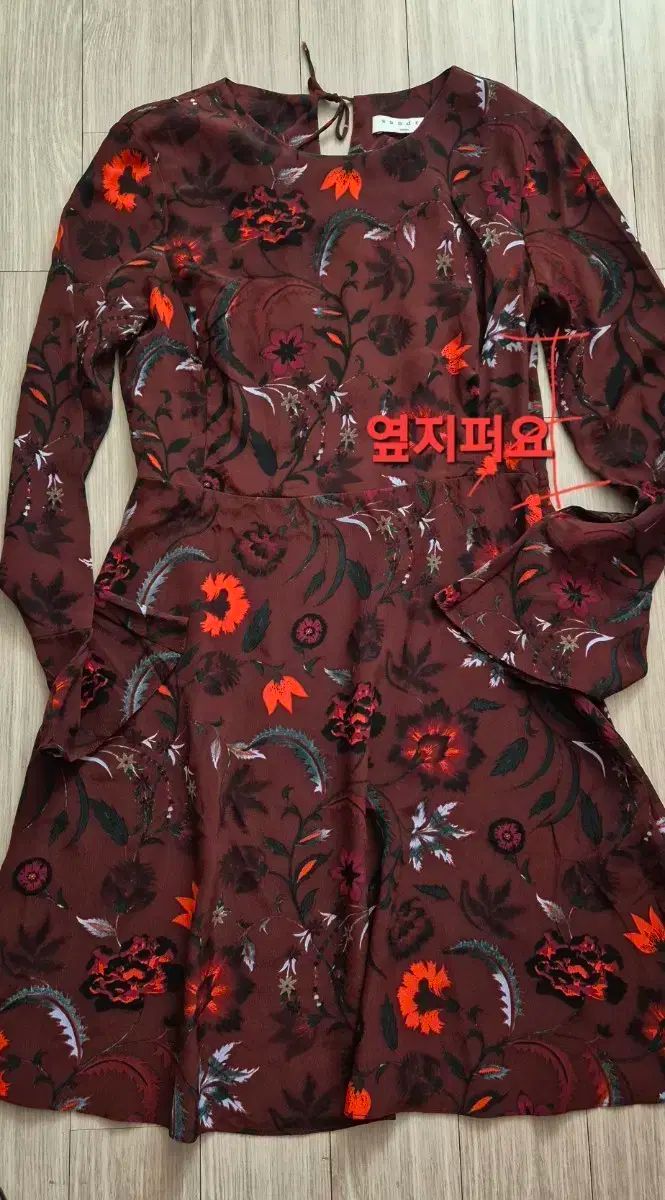 Sandro フラワー スリーブ ONE PIECE サイズ ONE 55