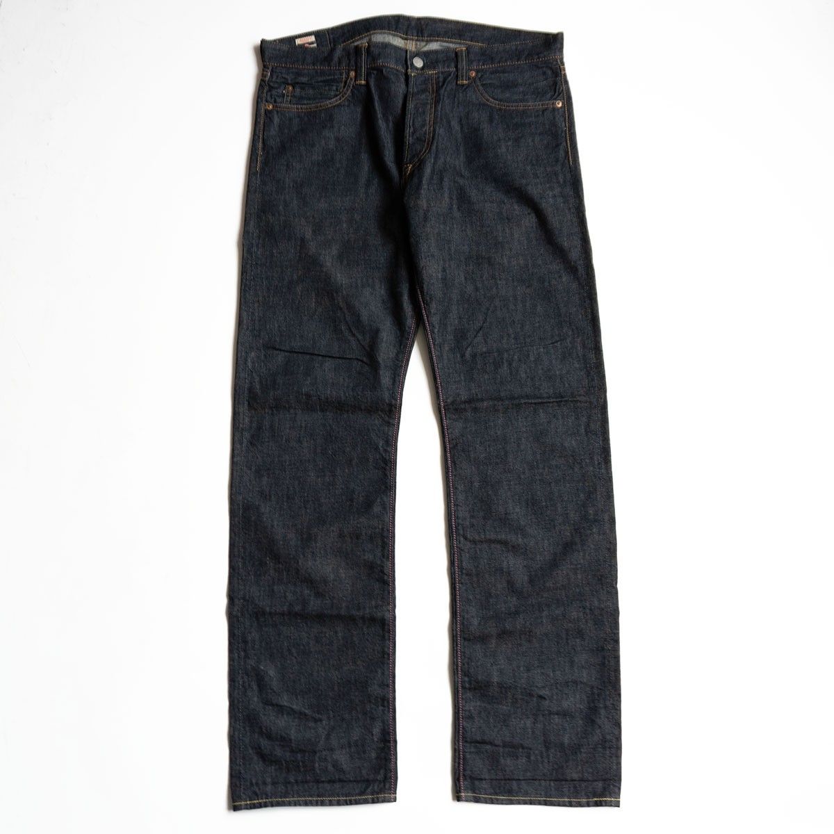 美品希少】桃太郎ジーンズ8003spストレートデニム セルビッチ31x33濃紺