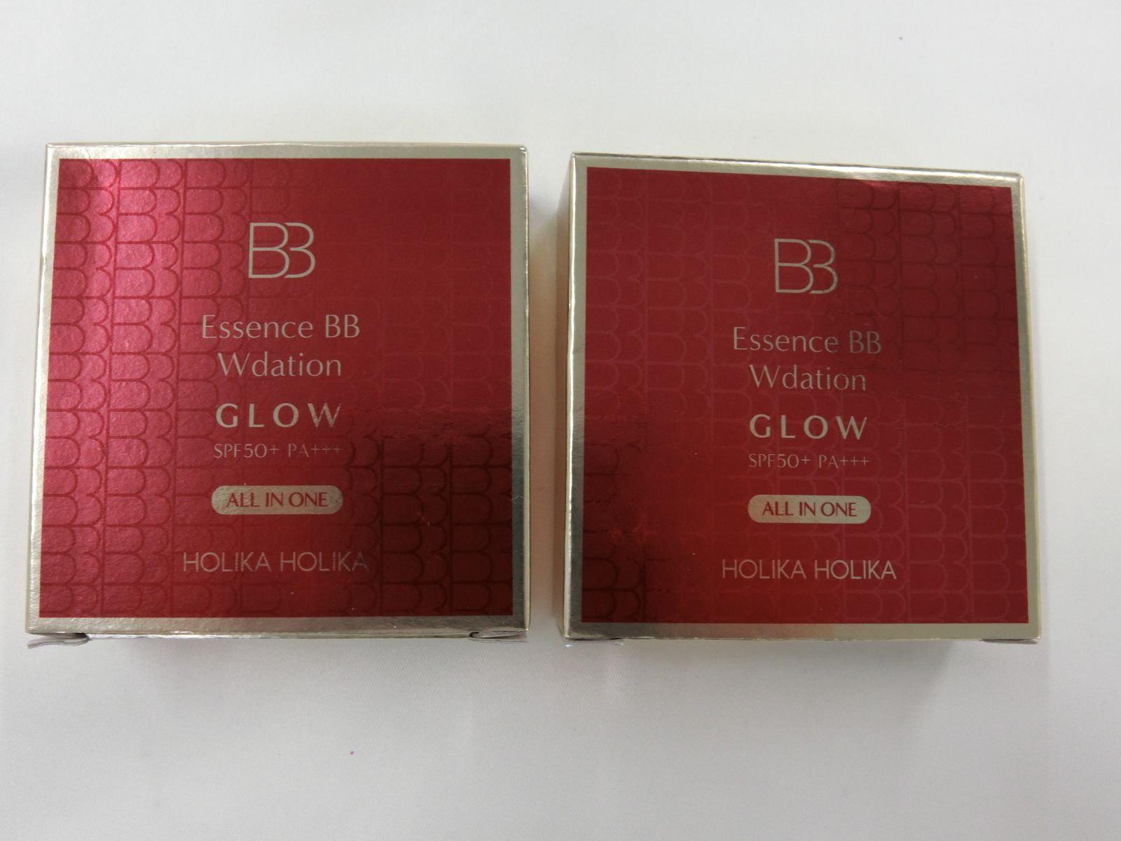 【ホリカホリカ エッセンス BB Wデーション グロウ (BBクリーム・ファンデーション)18g 専用パフ付き (未使用×２)合計93.6g】