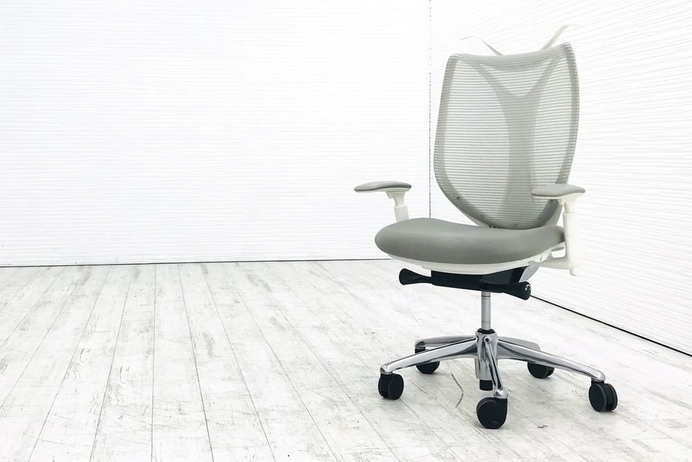 オカムラ サブリナチェア 2014年製 ハイバック オフィス家具 Sabrina C854BW-FSZ3 ライトグレー A000001861