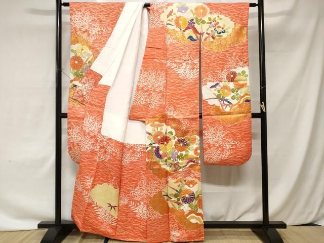 平和屋着物□豪華振袖 熨斗御所車吉祥華文 金彩 正絹 逸品 CAAS6686yc