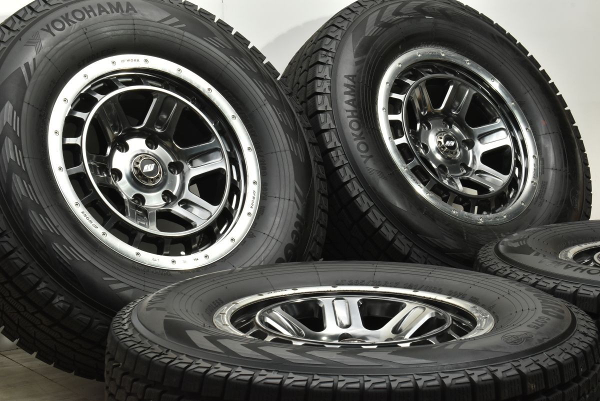 製 バリ溝 WORK T GRABIC II 17 in 8 J 20 PCD 139 7 ヨコハマ アイスガード G 075 LT 285 70 R ランクルプラド ハイラックス