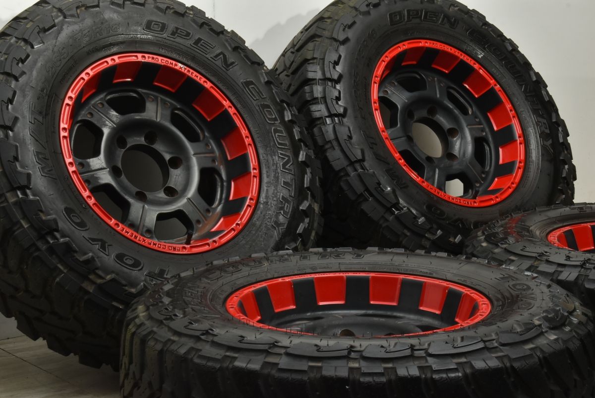 カスタム用に プロコンプ 16 in 8 J 0 PCD 139 7 トーヨー オープンカントリーM T LT 265 75 R ランクルプラド ハイラックスサーフ