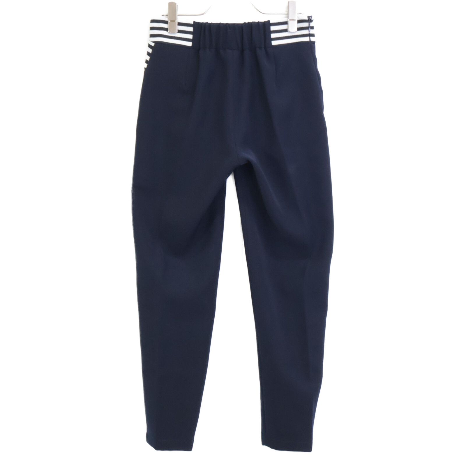 BORDERS at BALCONY ボーダーズアットバルコニー BD2111-38-03 ウエストクロスボーダー テーパードパンツ 34 DECORATOM_COM_BR