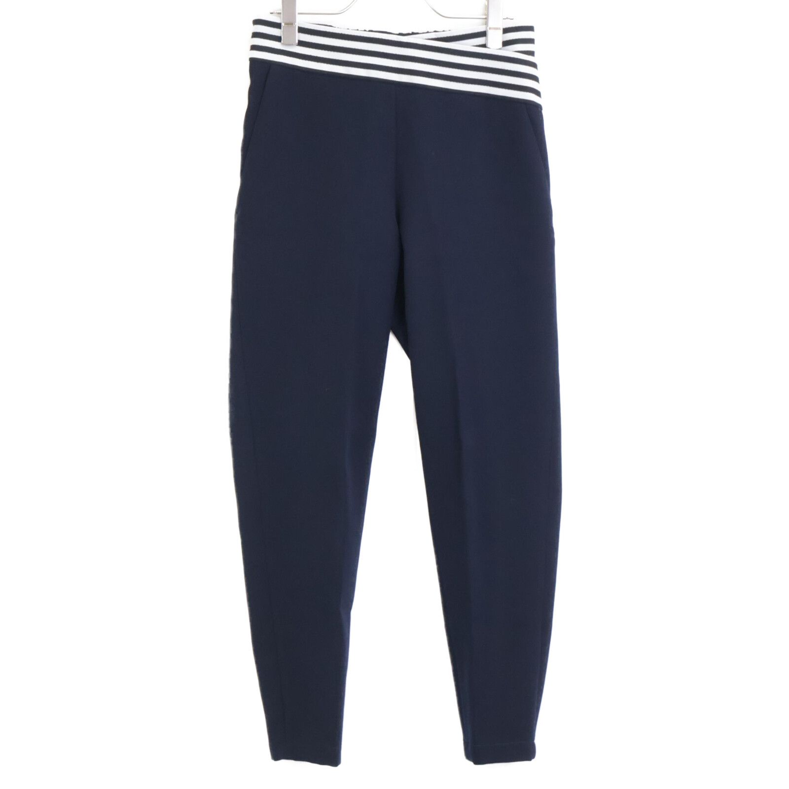 BORDERS at BALCONY ボーダーズアットバルコニー BD2111-38-03 ウエストクロスボーダー テーパードパンツ 34