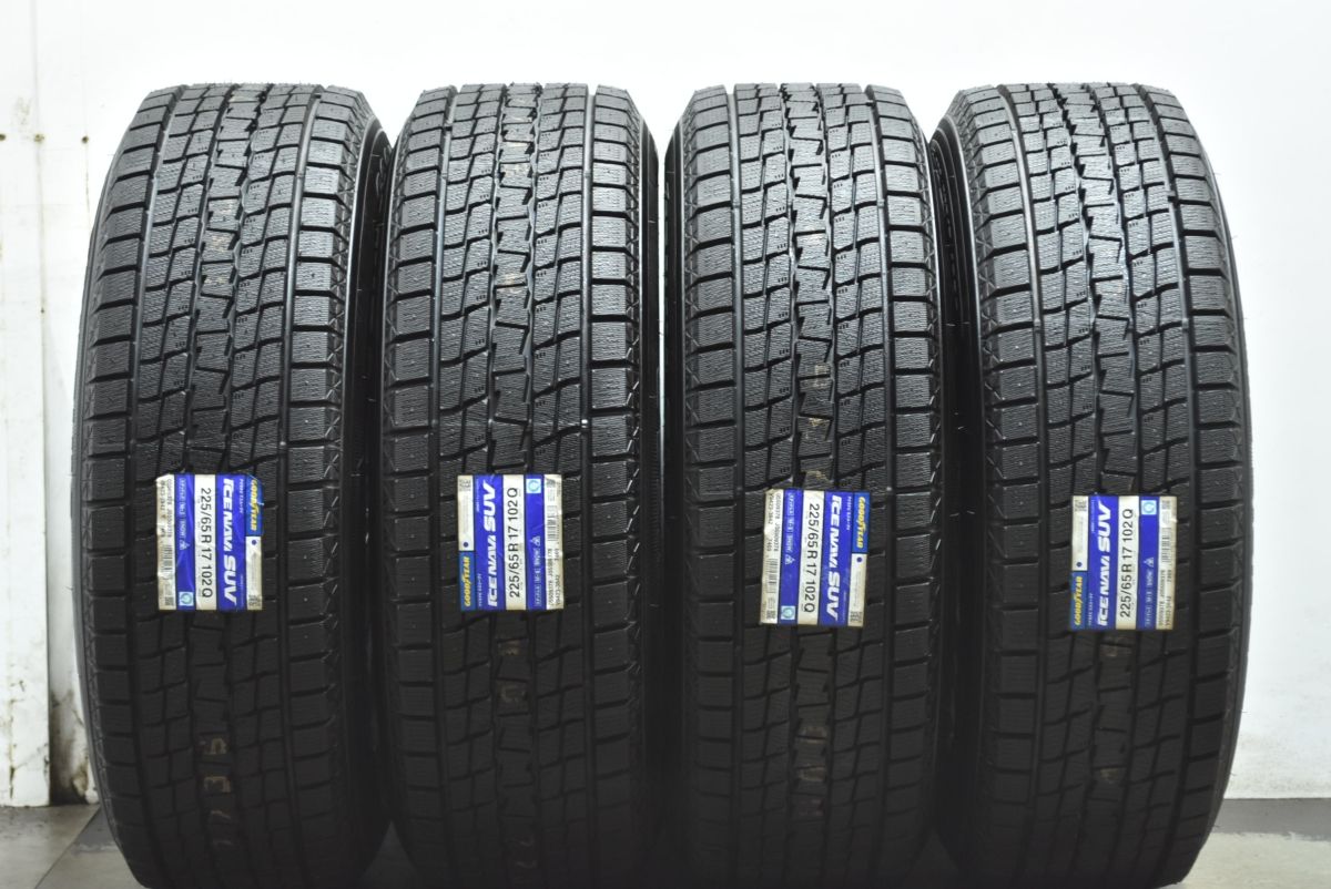  製 未走行 超バリ溝 VEX 17 in 7 J 38 PCD 114 3 グッドイヤー アイスナビ SUV 225 65 R レクサス 10系 NX ハリアー RAV 4 17インチ タイヤ ホイールセット