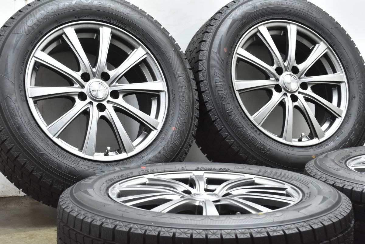 製 未走行 超バリ溝 VEX 17 in 7 J 38 PCD 114 3 グッドイヤー アイスナビ SUV 225 65 R レクサス 10系 NX ハリアー RAV 4