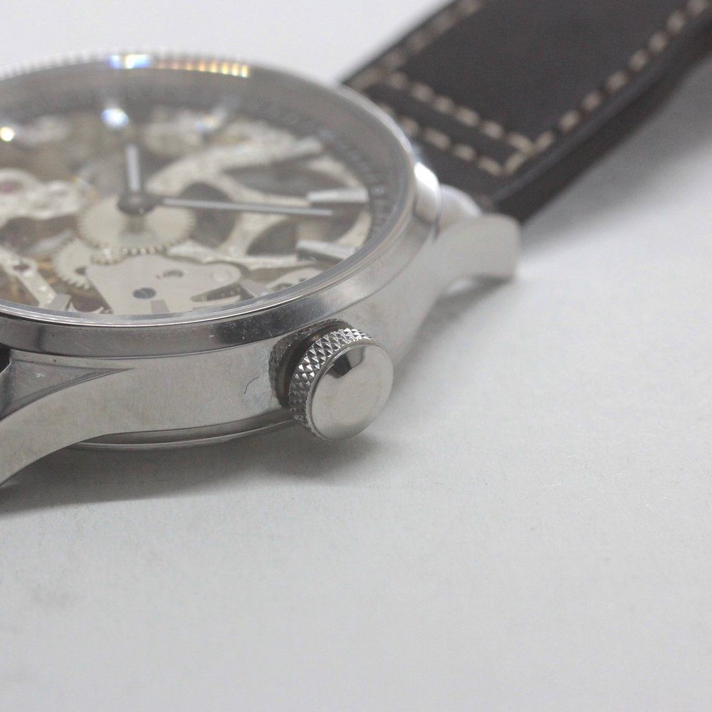  正美堂創業50周年記念ウォッチ オリジナル腕時計 スケルトン スイス製 ユニタスムーブメント 6498 304 腕時計(デジタル) 時計