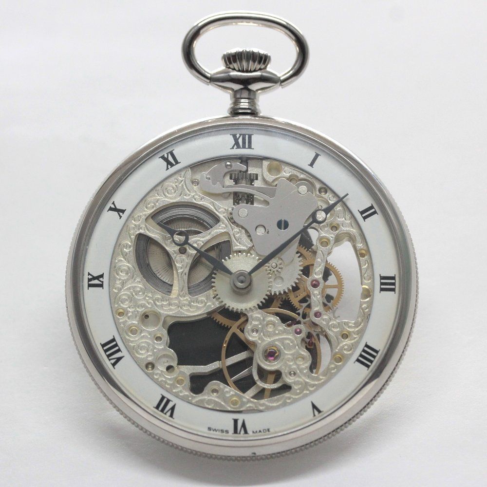 正美堂オリジナル懐中時計 リサイクルウォッチ オープンフェイス スイス製手巻き式ムーブメント 6498 pw 110